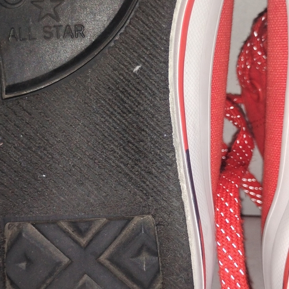 Converse All Star - Hi Top 153794F - shoe Size: 8 - Signal Red/White - - Picture 4 of 15